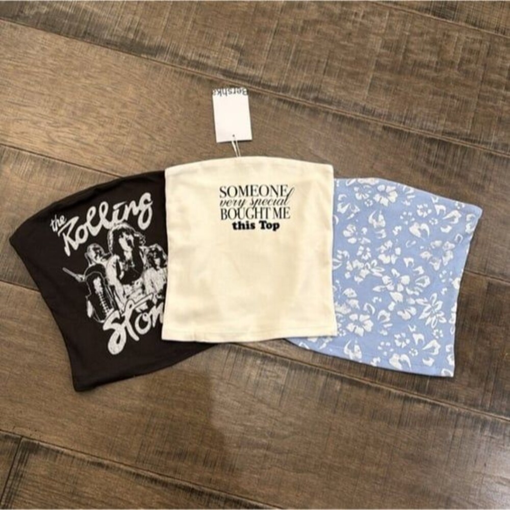 Bershka 3pc bundle crop tube tops Size XS